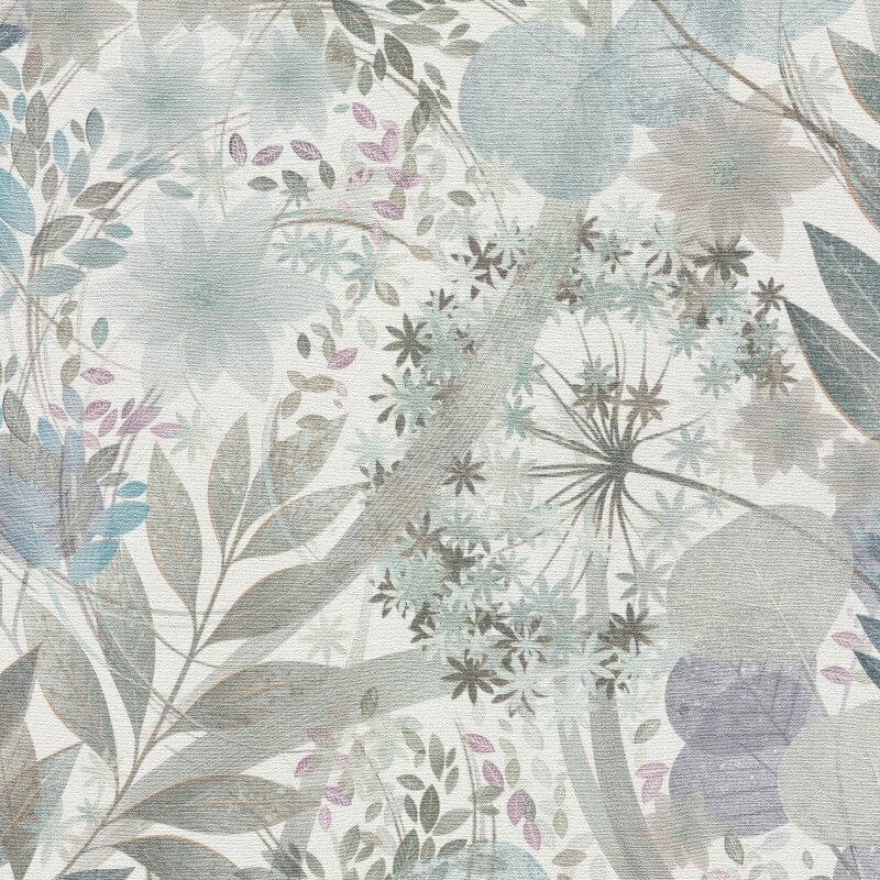 Secret Grove Floral Wallpaper - Blue/Silver - Erismann - 10506 - 24Wallpaper199
