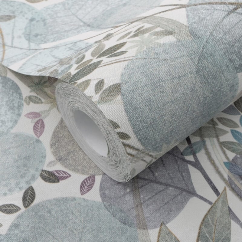Secret Grove Floral Wallpaper - Blue/Silver - Erismann - 10506 - 24Wallpaper199