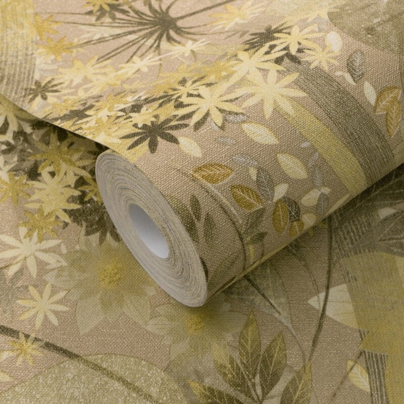 Secret Grove Floral Wallpaper - Deep Ochre - Erismann - 10506 - 20Wallpaper199