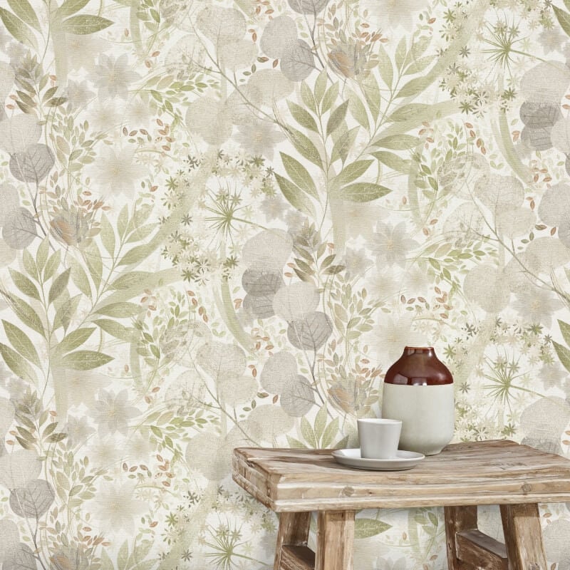 Secret Grove Floral Wallpaper - Green - Erismann - 10506 - 35Wallpaper199