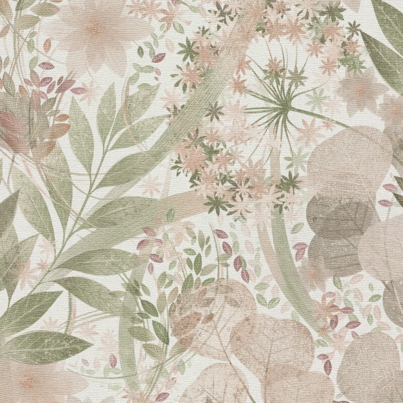 Secret Grove Floral Wallpaper - Pink/Green - Erismann - 10506 - 05Wallpaper199