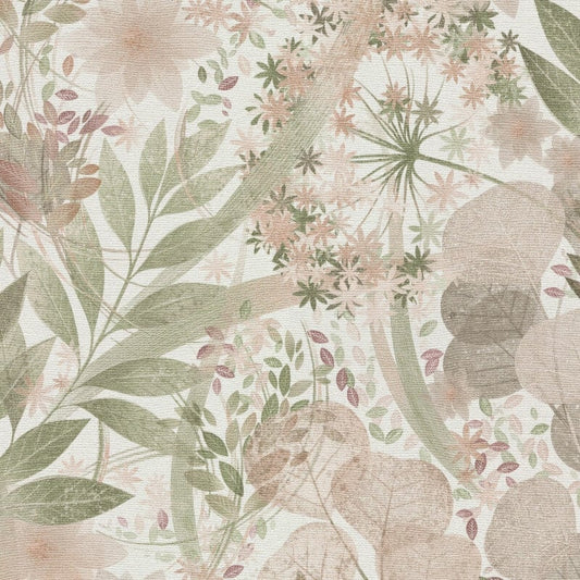 Secret Grove Floral Wallpaper - Pink/Green - Erismann - 10506 - 05Wallpaper199