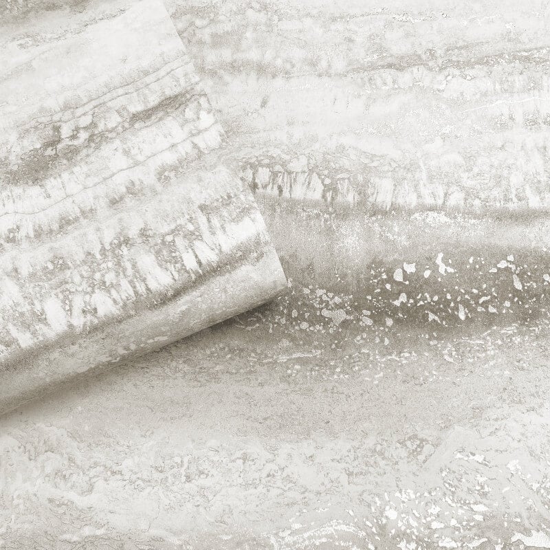 Semper Vertical Marble Metallic Wallpaper - Greige - Muriva - 189506Wallpaper199
