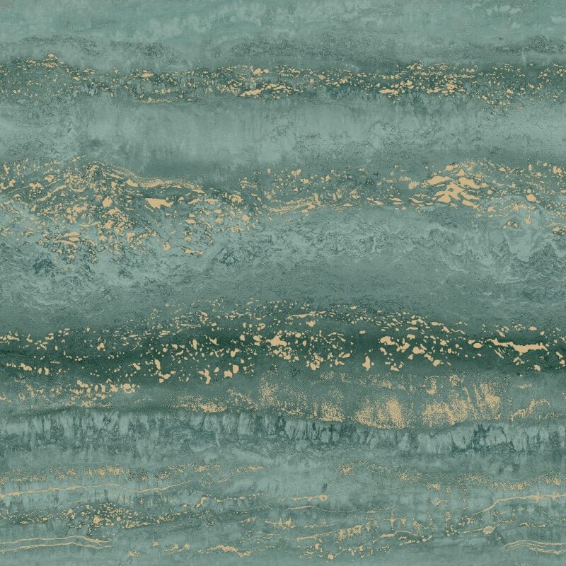 Semper Vertical Marble Metallic Wallpaper - Jade/Gold - Muriva - 189505Wallpaper199