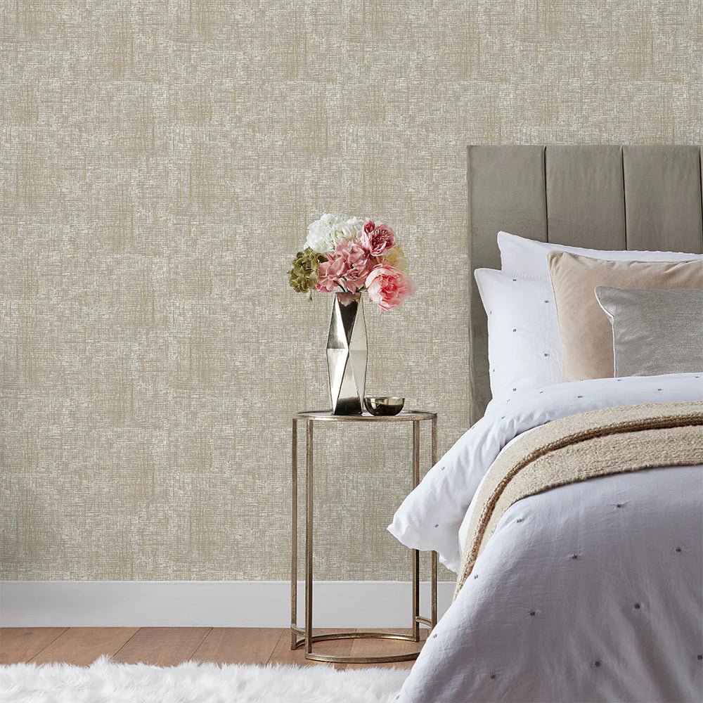 Serafina Vinyl Wallpaper - Champagne - Furn - SERAFIN/WP1/CHPWallpaper199
