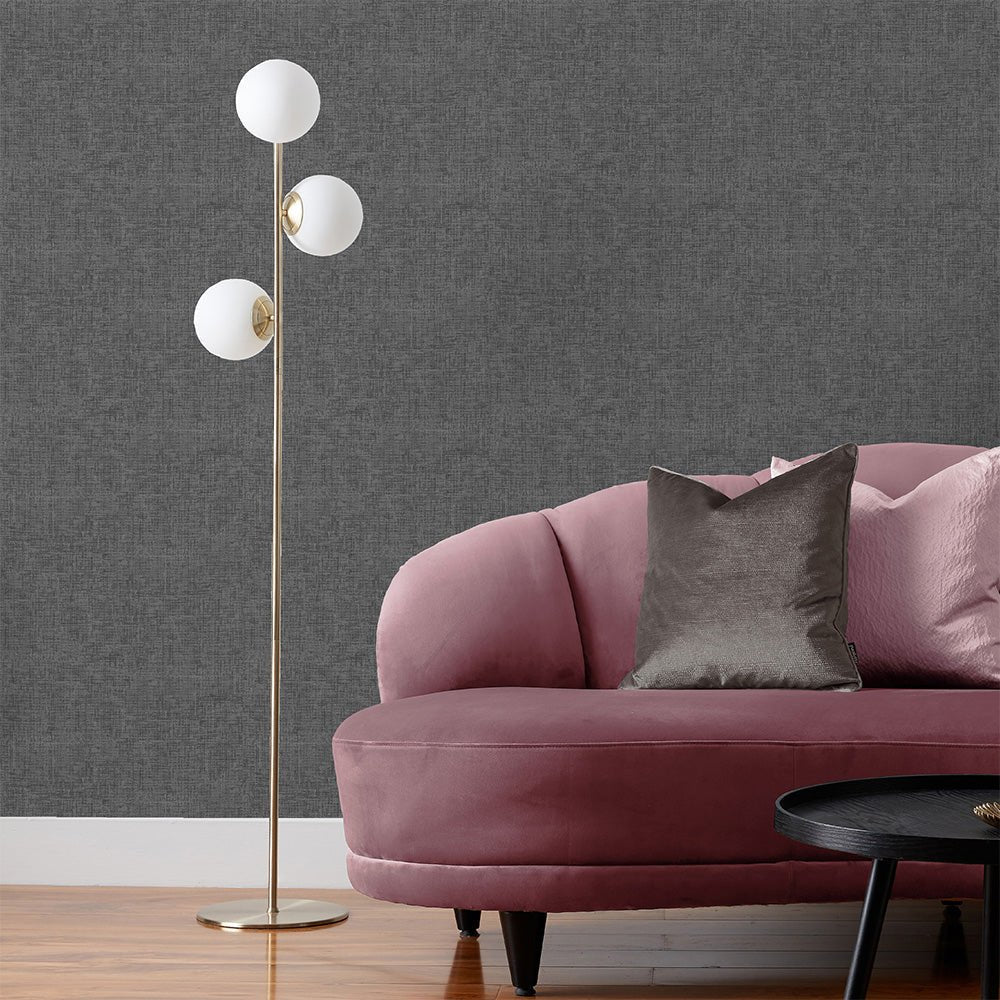 Serafina Vinyl Wallpaper - Charcoal - Furn - SERAFIN/WP1/CHAWallpaper199