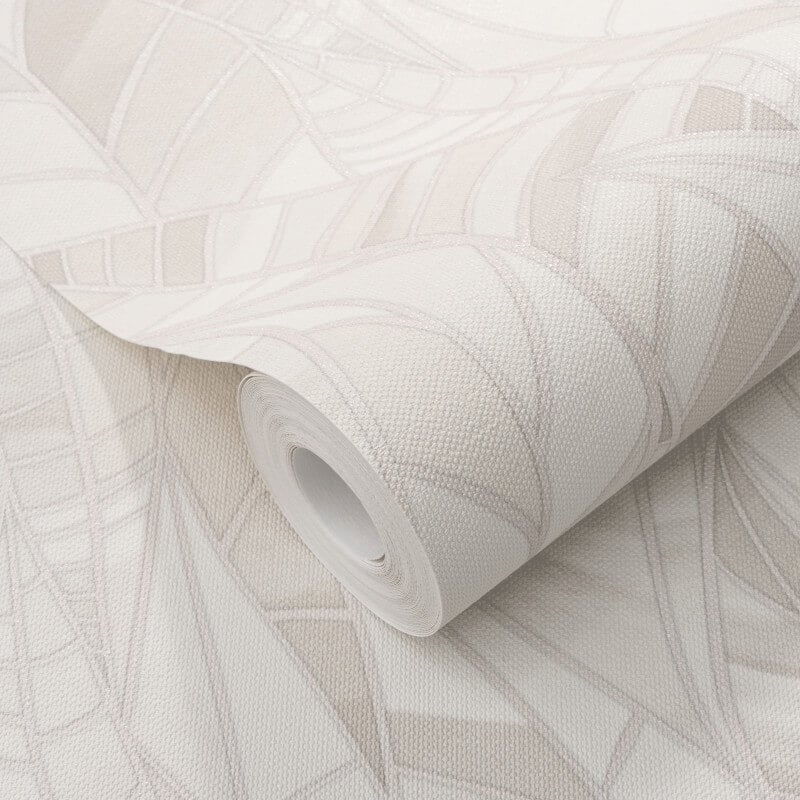 Serenade Leaf Metallic Wallpaper - Cream - Elle Decoration - 10446 - 14Wallpaper199