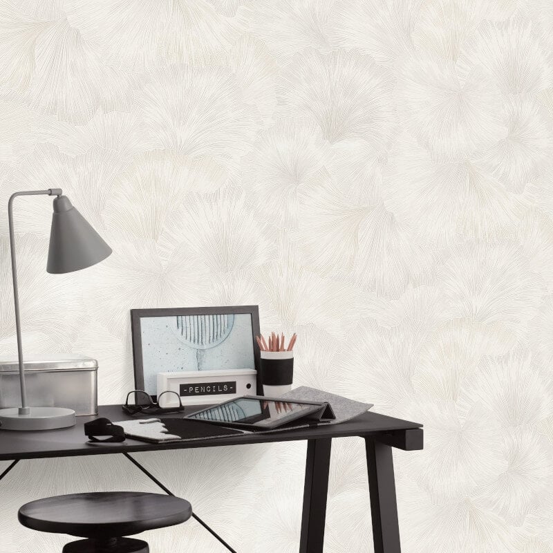 Shine Floral Leaf Metallic Wallpaper - Beige - Erismann - 10373 - 26Wallpaper199