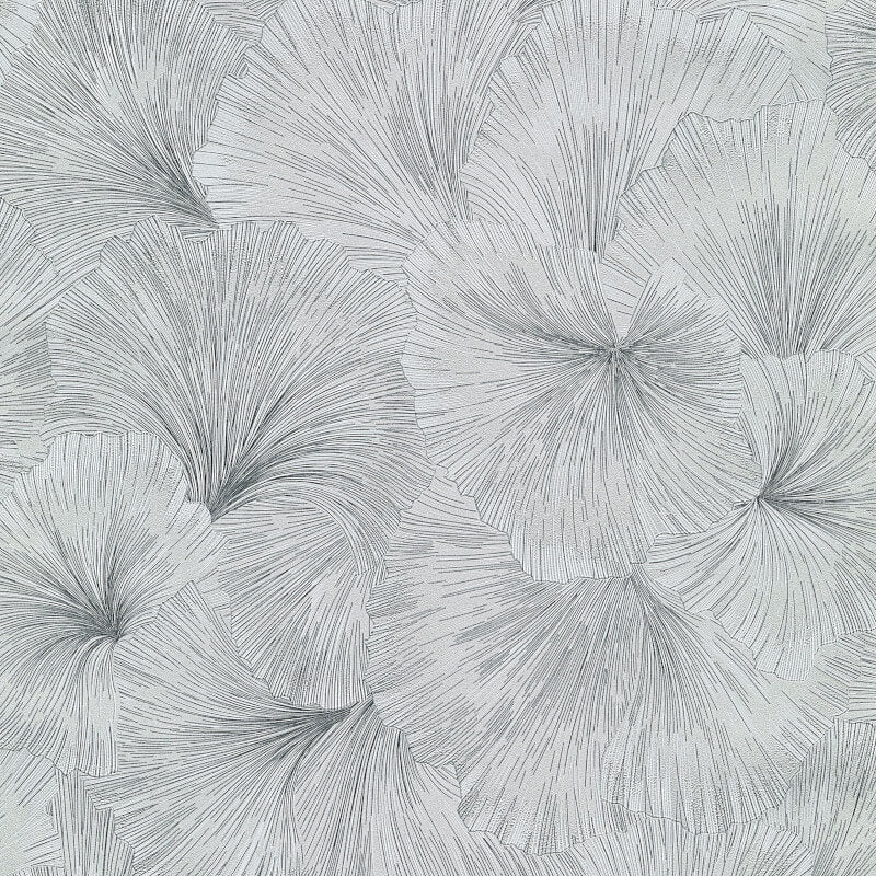 Shine Floral Leaf Metallic Wallpaper - Grey - Erismann - 10373 - 10Wallpaper199