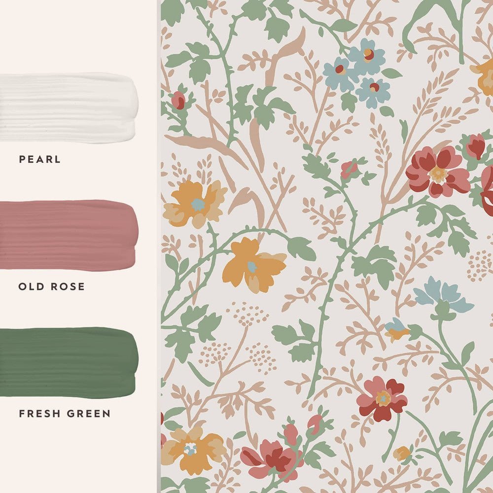 Shropshire Posy Wallpaper - Antique Pink - Laura Ashley - 121082Wallpaper199