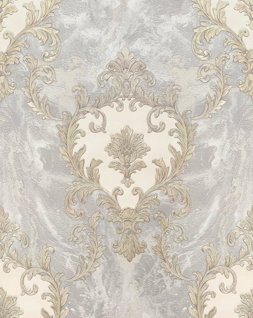 Sienna Damask Wallpaper - Grey - Rasch - 534351Wallpaper199