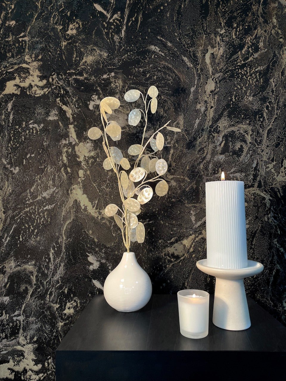 Sienna Marble Wallpaper - Black - Rasch - 534481Wallpaper199