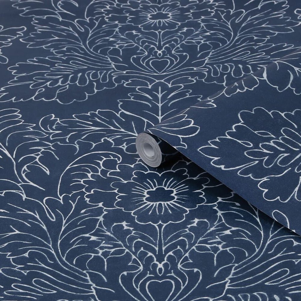 Silchester Wallpaper - Midnight Seaspray Blue - Laura Ashley - 119852Wallpaper199