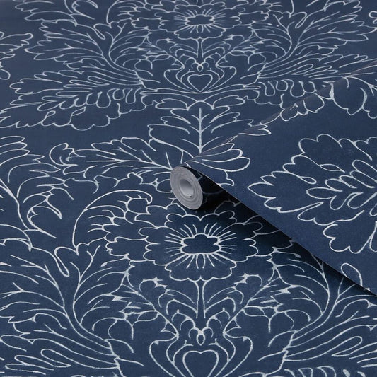Silchester Wallpaper - Midnight Seaspray Blue - Laura Ashley - 119852Wallpaper199