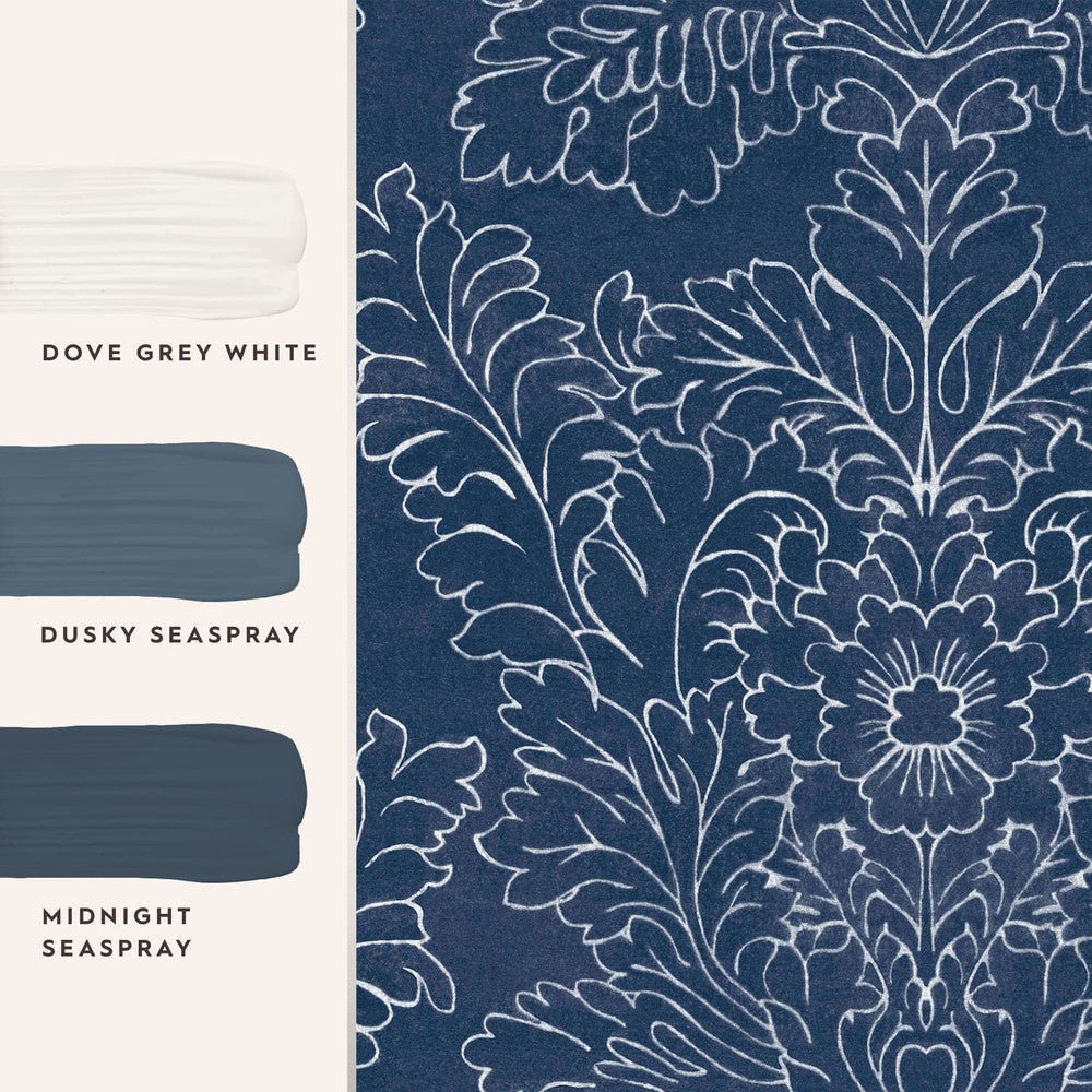 Silchester Wallpaper - Midnight Seaspray Blue - Laura Ashley - 119852Wallpaper199