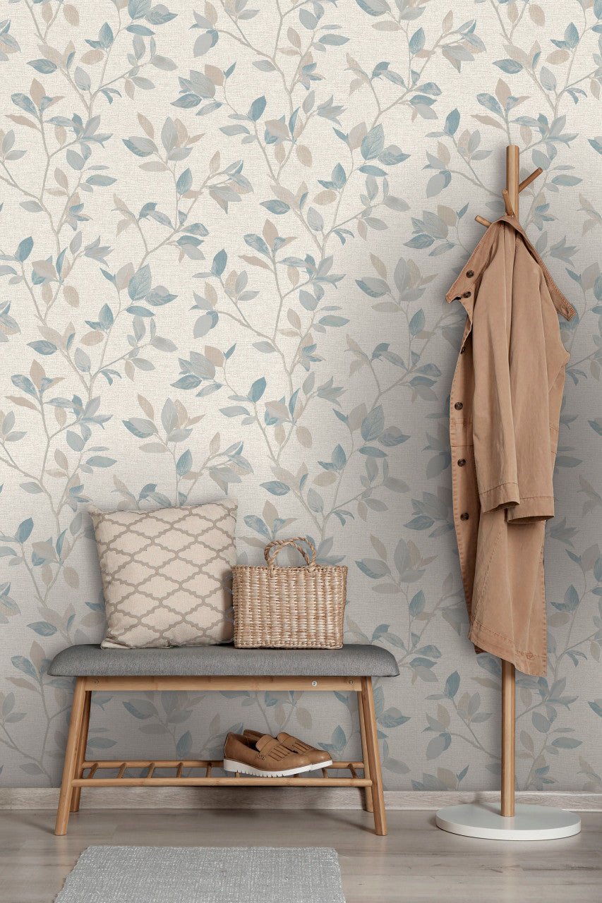 Silver Birch Elegant Homes Wallpaper - Blue - Rasch - 311419Wallpaper199