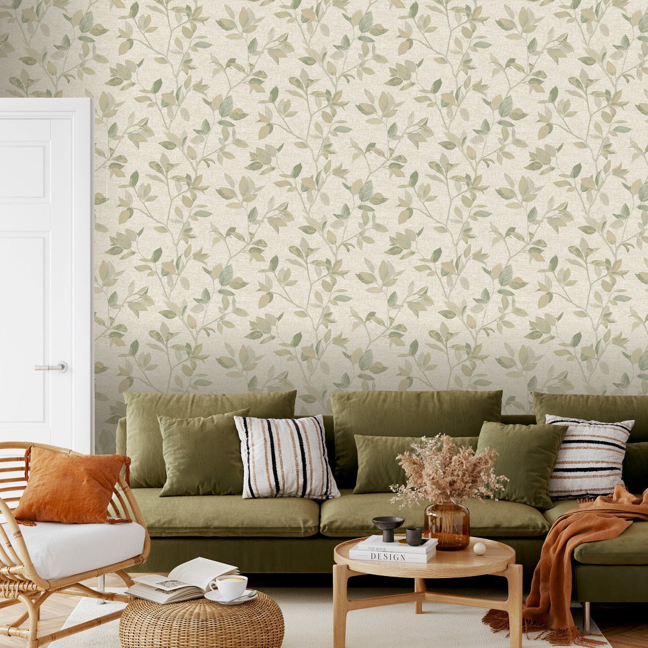 Silver Birch Elegant Homes Wallpaper - Green - Rasch - 311433Wallpaper199