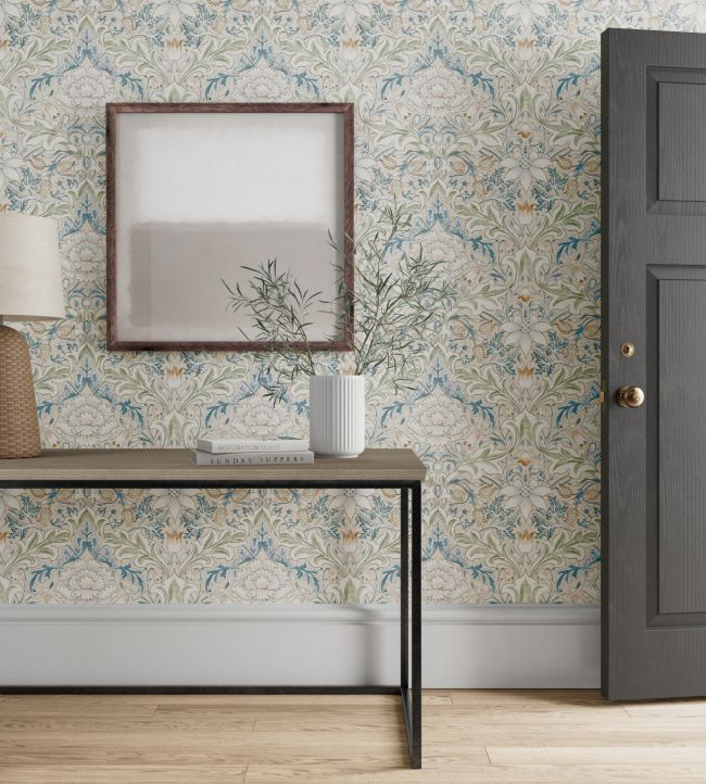 Simply Severn Wallpaper - Cochineal/Willow - 217073 - Morris & CoWallpaper199