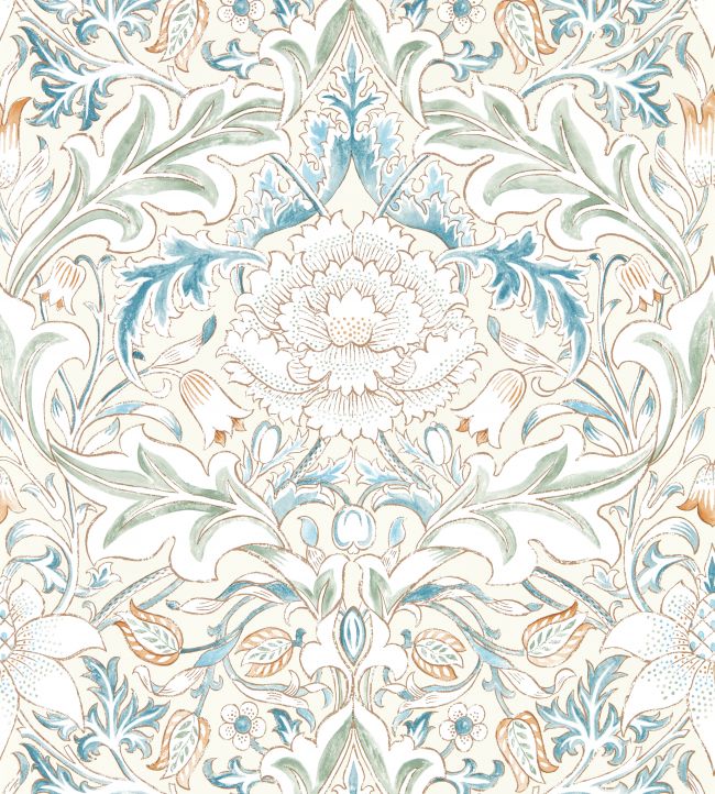 Simply Severn Wallpaper - Cochineal/Willow - 217073 - Morris & CoWallpaper199