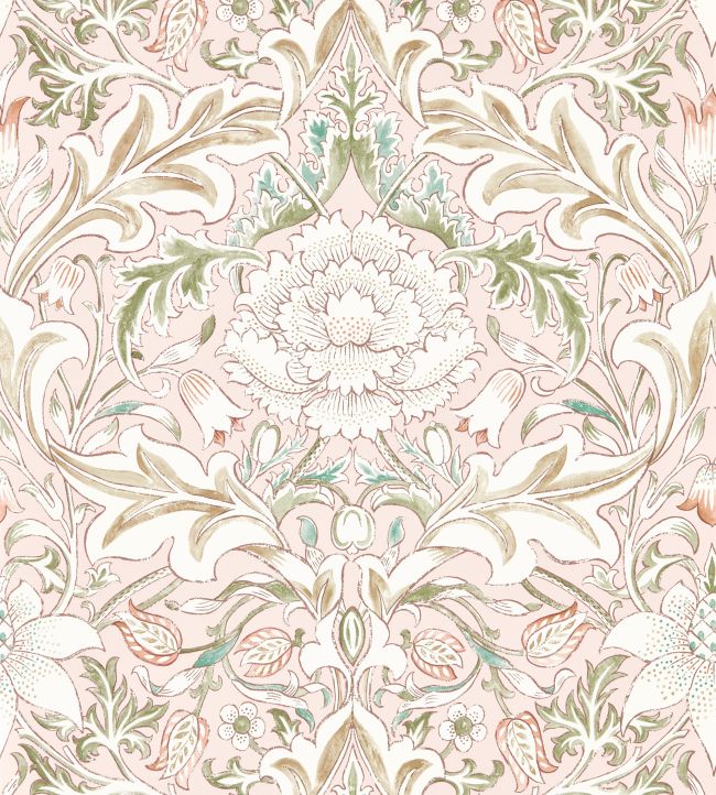 Simply Severn Wallpaper - Cochineal/Willow - 217073 - Morris & CoWallpaper199