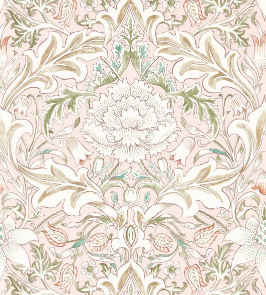 Simply Severn Wallpaper - Cochineal/Willow - 217073 - Morris & CoWallpaper199
