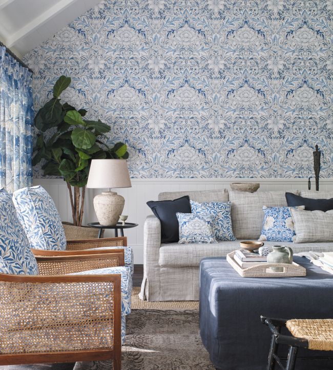 Simply Severn Wallpaper - Woad - 217075 - Morris & CoWallpaper199