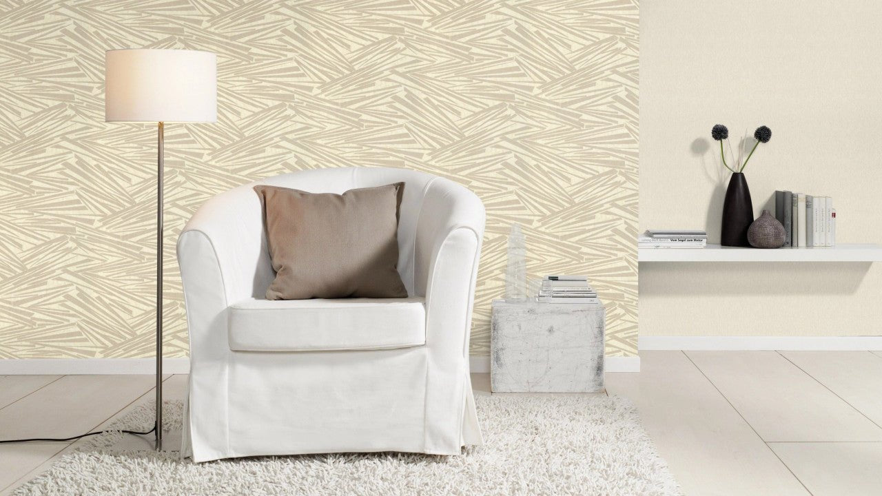 Sky Lounge Abstract Fractal Wallpaper - Pale Beige - Rasch - 608335Wallpaper199