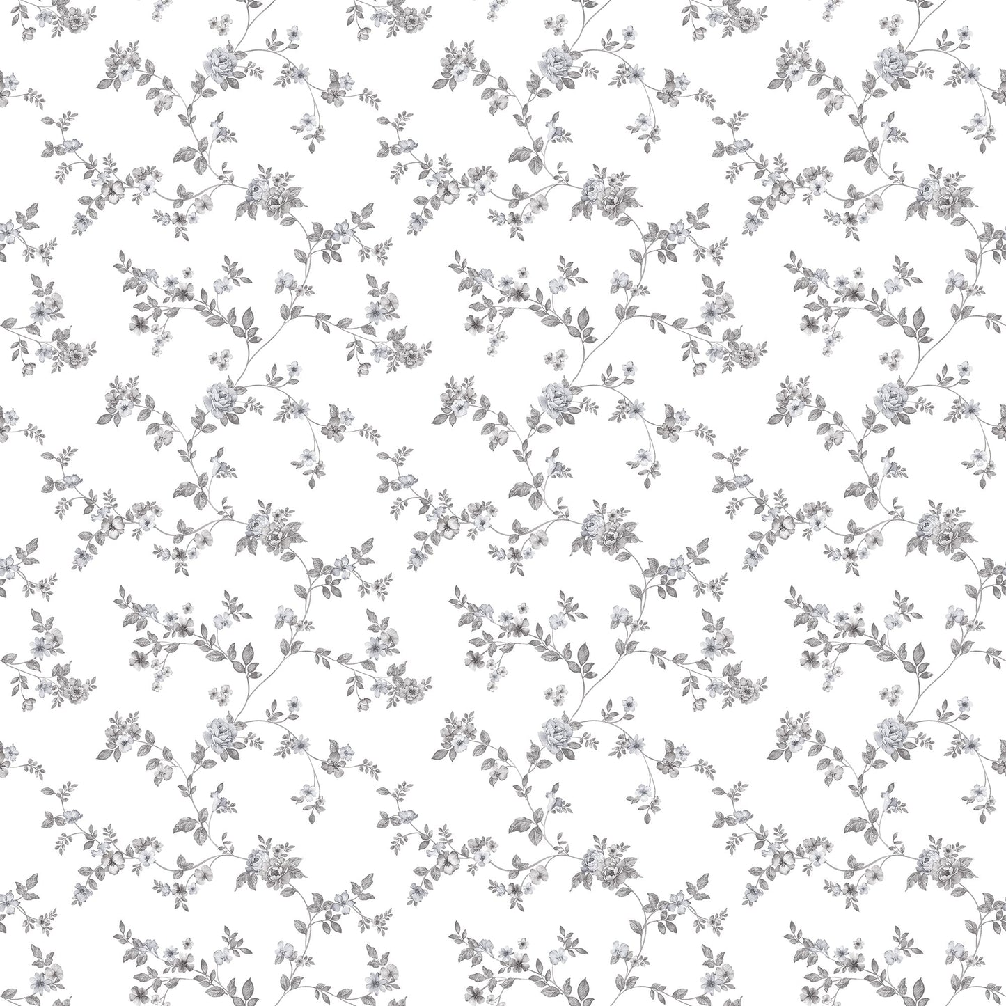 Small Prints Delicate Floral Wallpaper - Black / Greys - Galerie - G56646Wallpaper199