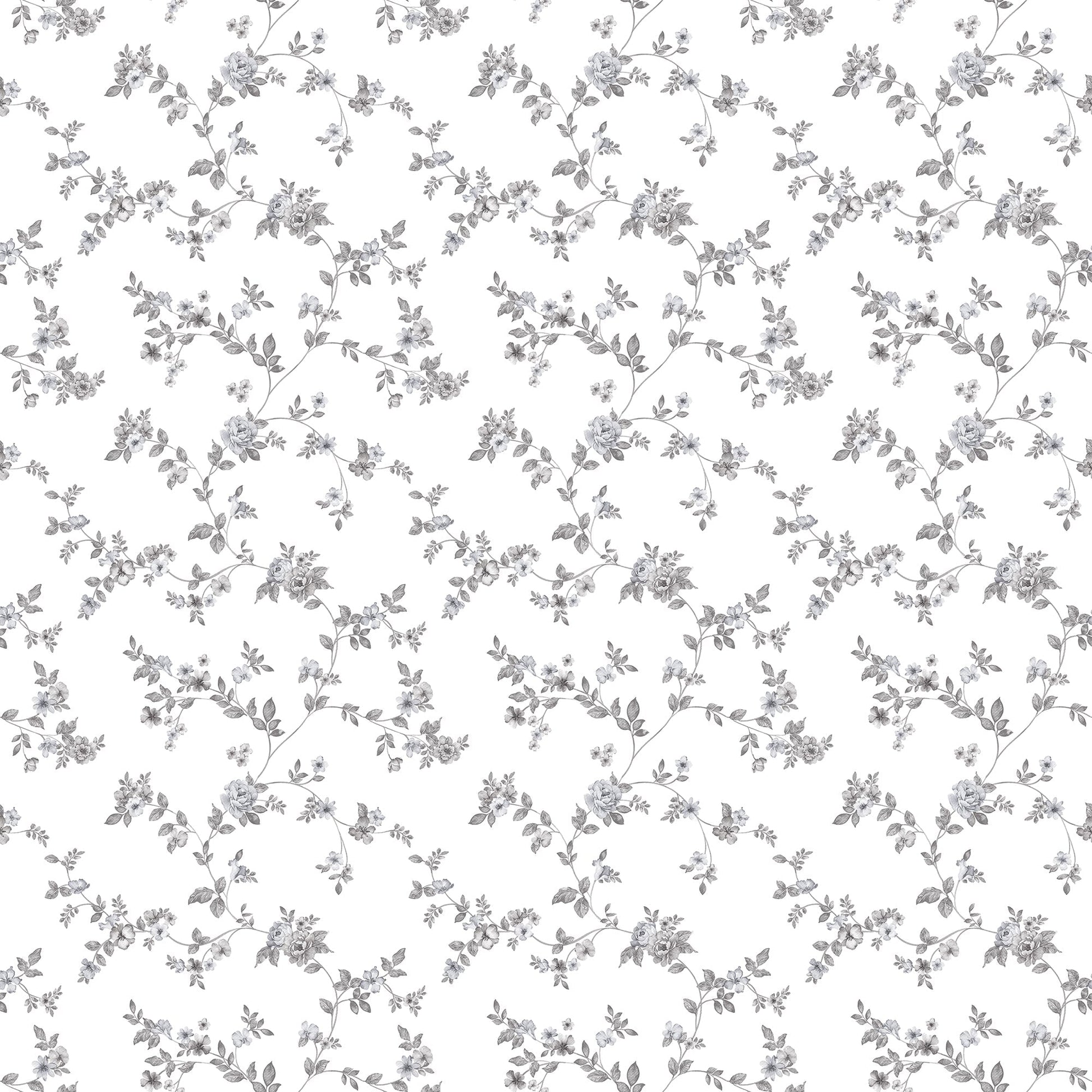 Small Prints Delicate Floral Wallpaper - Black / Greys - Galerie - G56646Wallpaper199