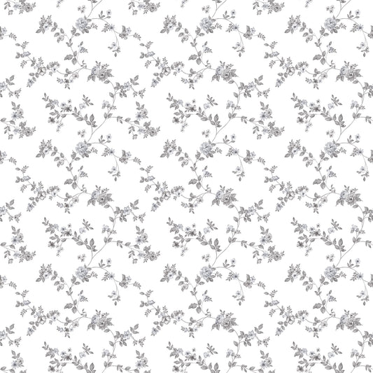 Small Prints Delicate Floral Wallpaper - Black / Greys - Galerie - G56646Wallpaper199