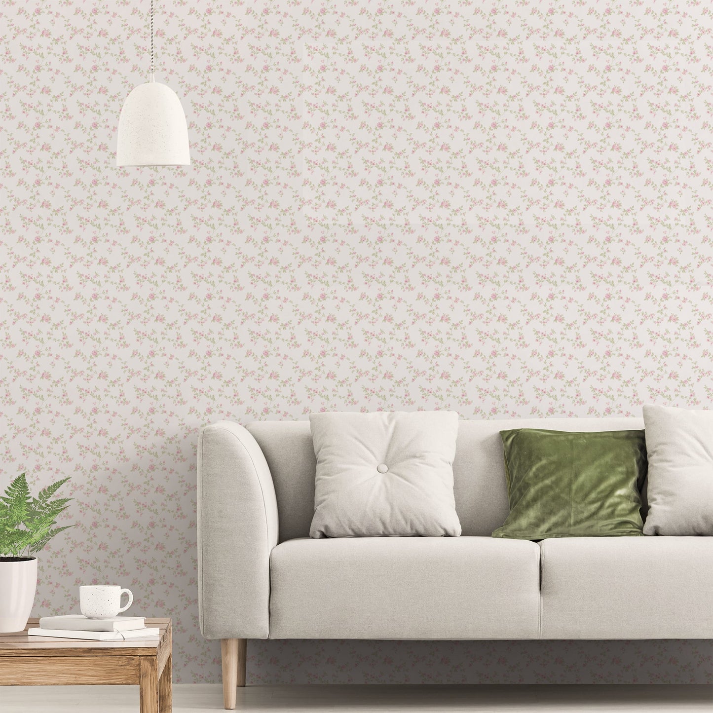 Small Prints Delicate Floral Wallpaper - Pink / Green - Galerie - G56649Wallpaper199