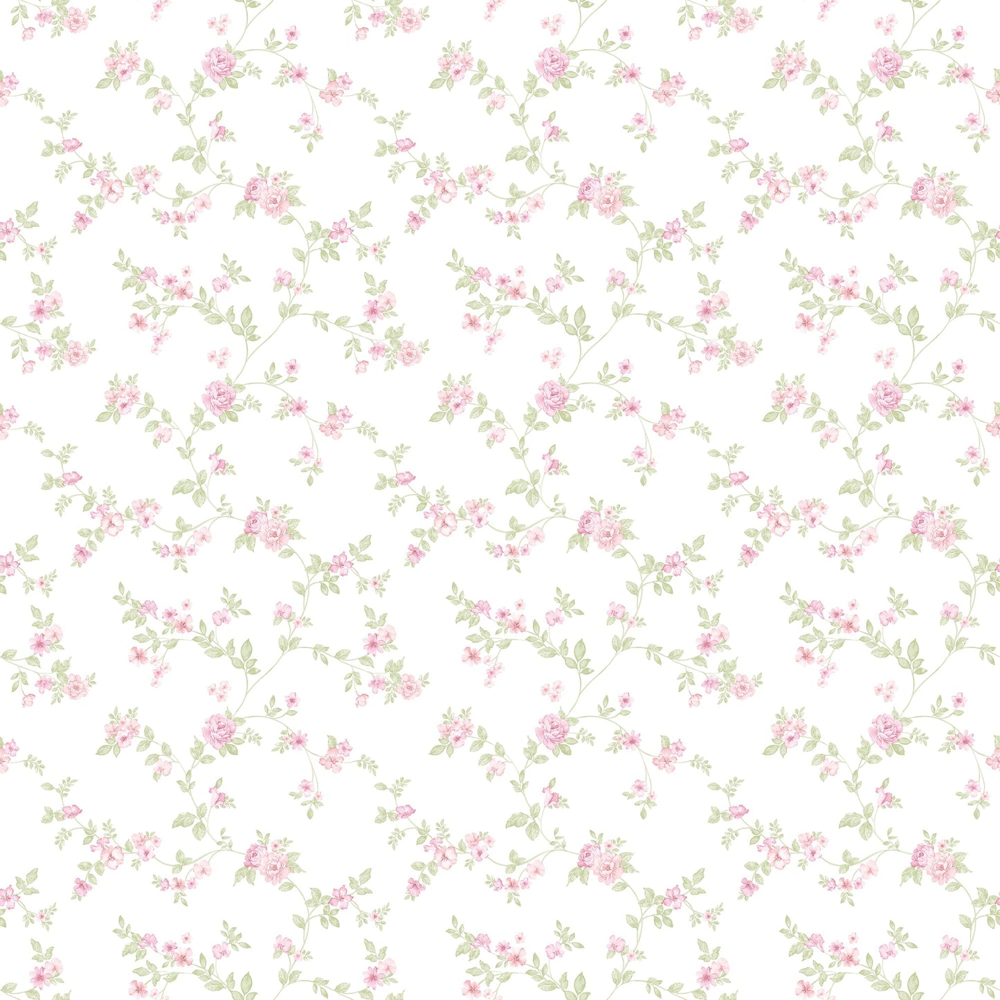 Small Prints Delicate Floral Wallpaper - Pink / Green - Galerie - G56649Wallpaper199