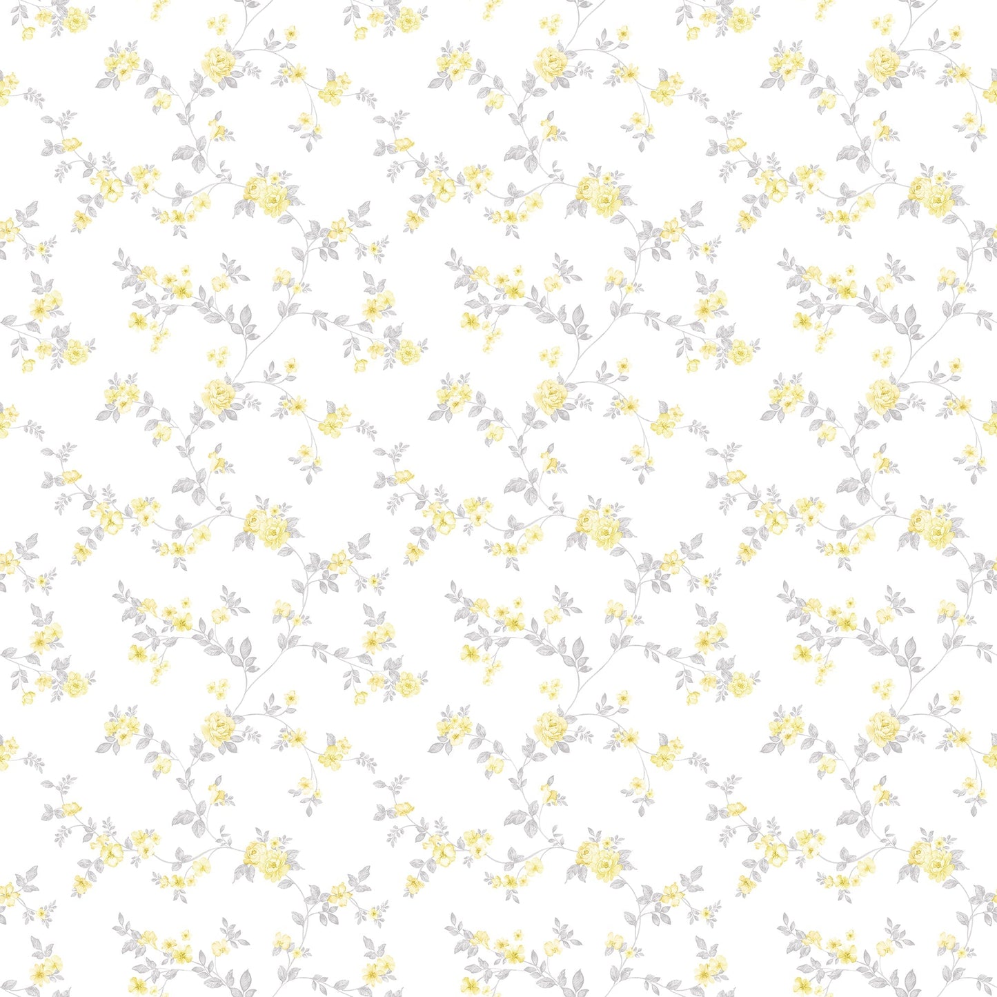 Small Prints Delicate Floral Wallpaper - Yellow / Grey - Galerie - G56650Wallpaper199