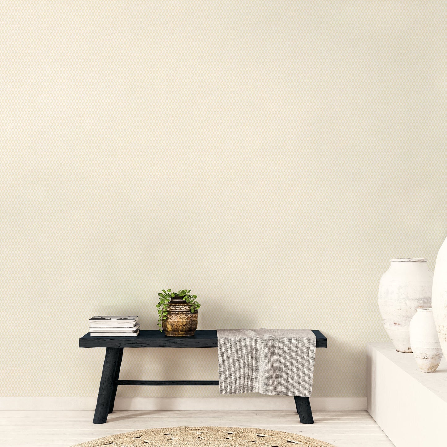 Small Prints Double Links Wallpaper - Yellow - Galerie - G56658Wallpaper199