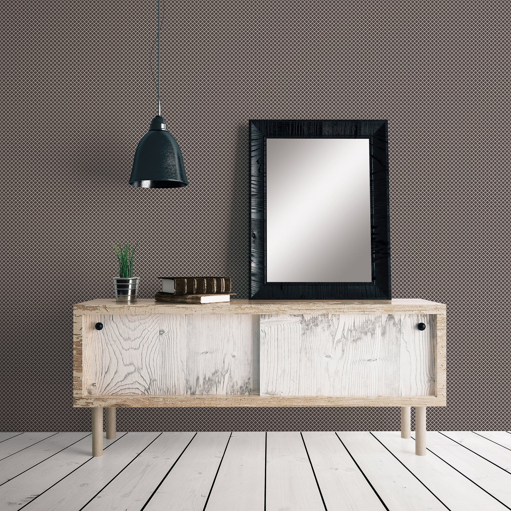 Small Prints Medallion Wallpaper - Black - Galerie - G56662Wallpaper199