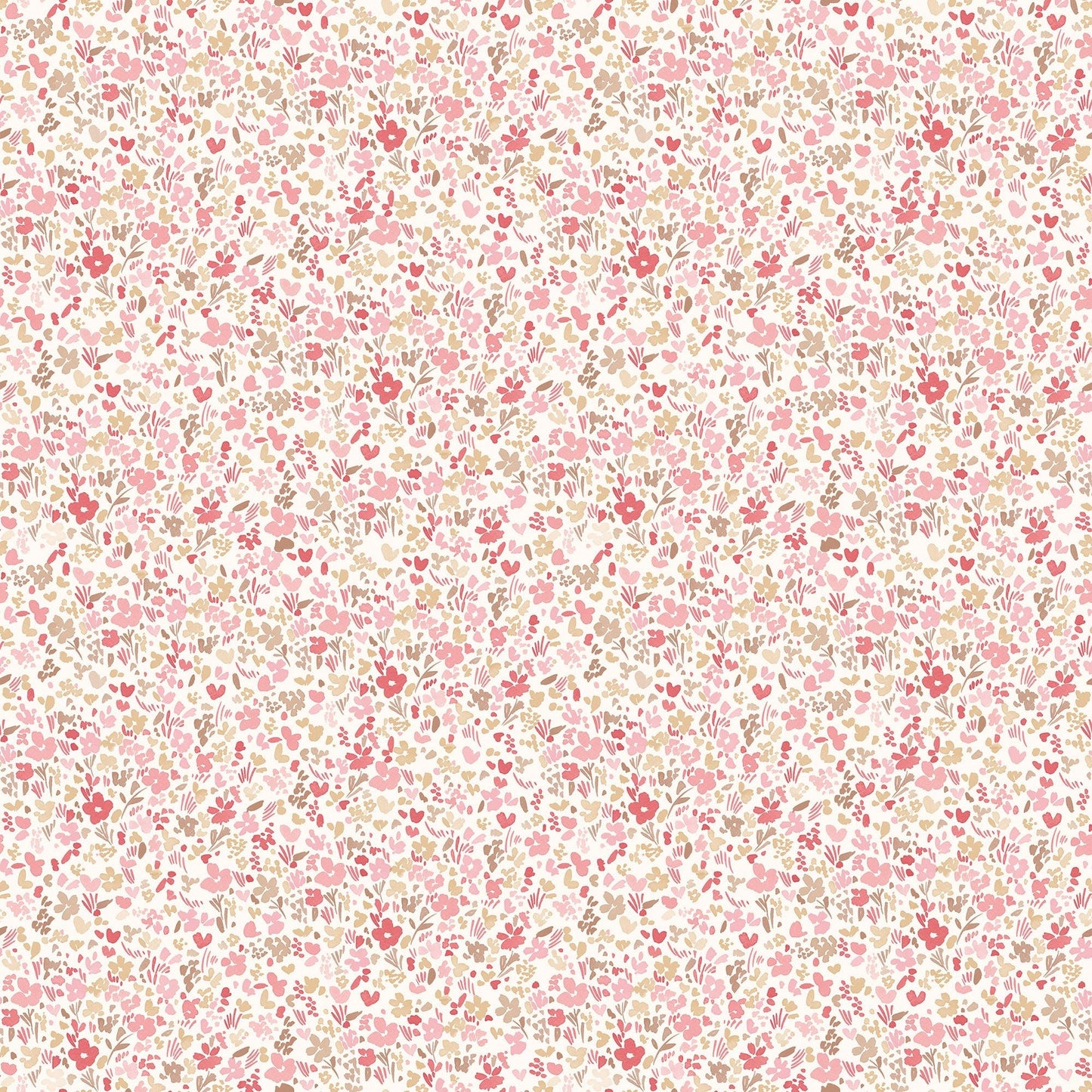 Small Prints Mini Mod Floral Wallpaper - Cranberry / Tan - Galerie - G56666Wallpaper199