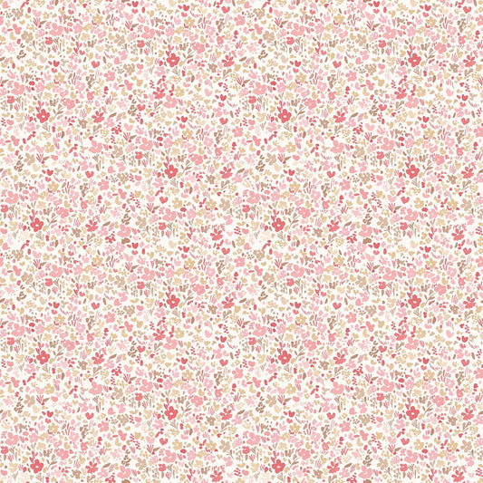 Small Prints Mini Mod Floral Wallpaper - Cranberry / Tan - Galerie - G56666Wallpaper199