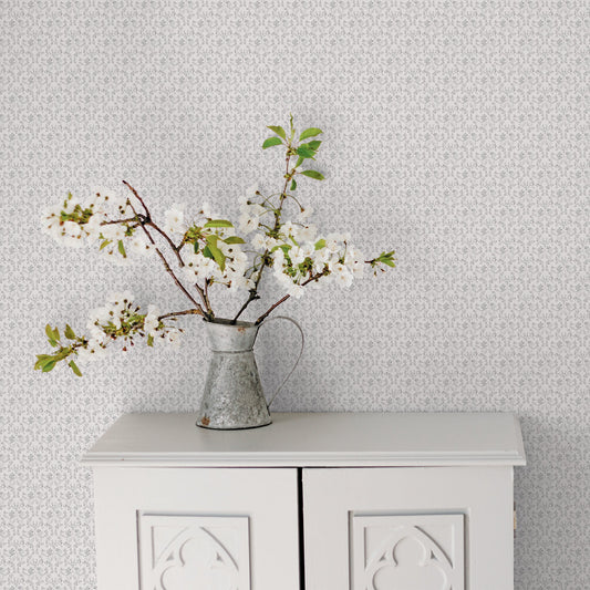 Small Prints Ogee Floral Wallpaper - Black / Greys - Galerie - G56678Wallpaper199
