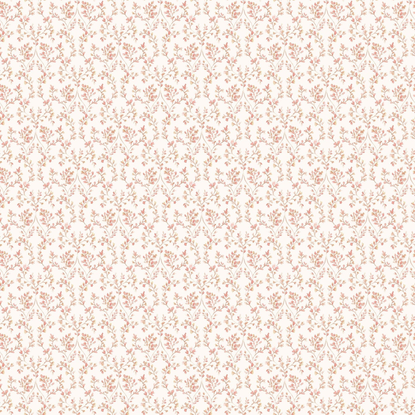 Small Prints Ogee Floral Wallpaper - Cranberry / Tan - Galerie - G56679Wallpaper199