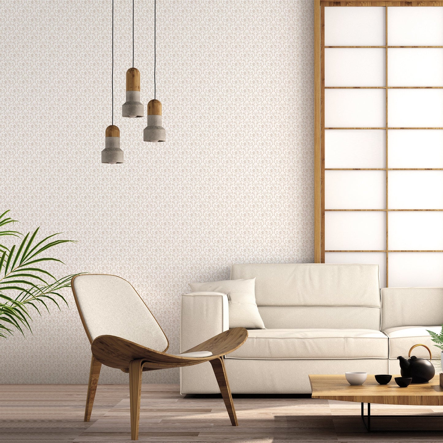 Small Prints Ogee Floral Wallpaper - Taupes - Galerie - G56682Wallpaper199