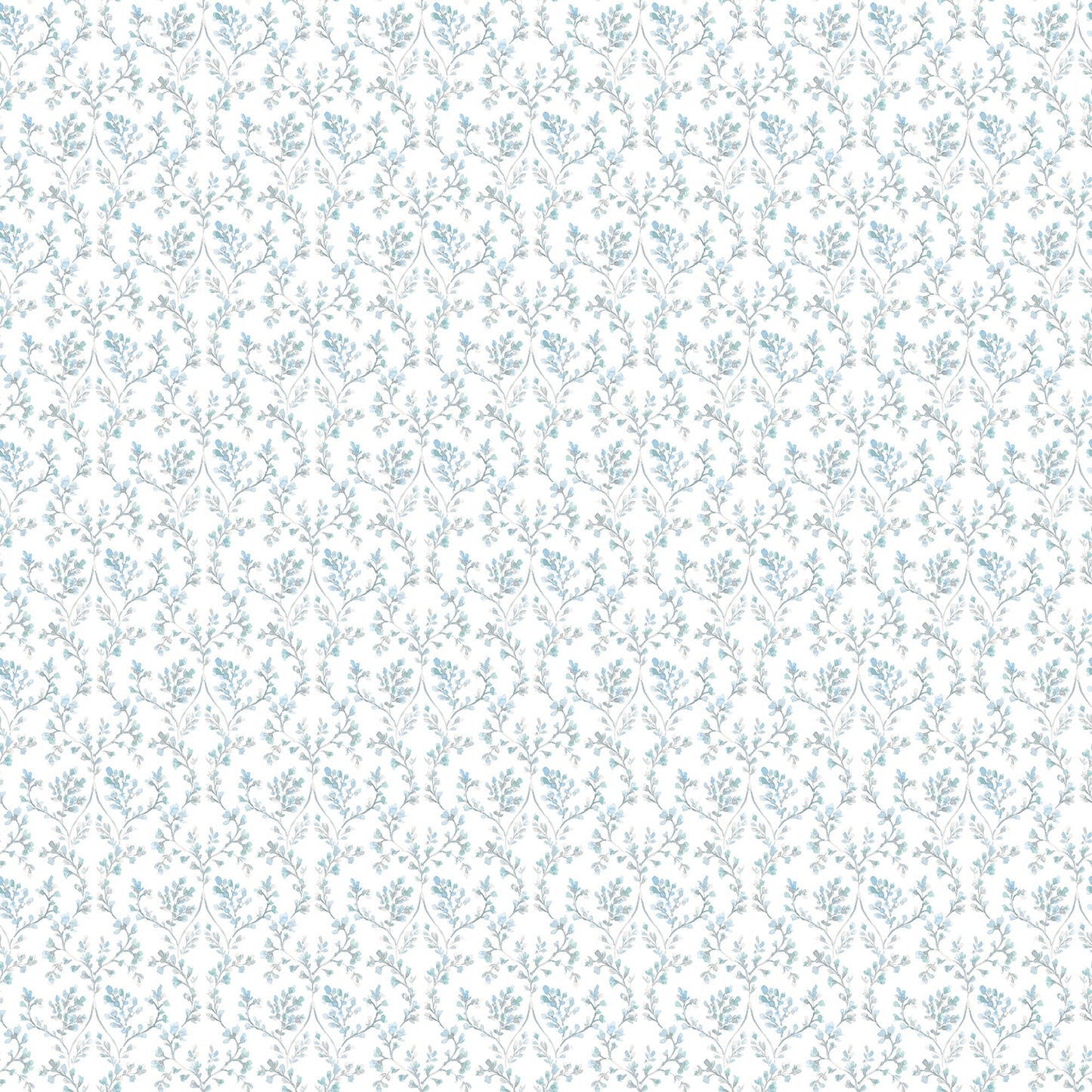 Small Prints Ogee Floral Wallpaper - Teal / Blue / Beige - Galerie - G56683Wallpaper199
