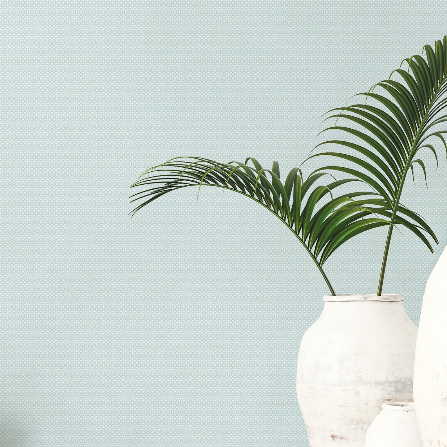 Small Prints Shell Top Wallpaper - Teal - Galerie - G56688Wallpaper199