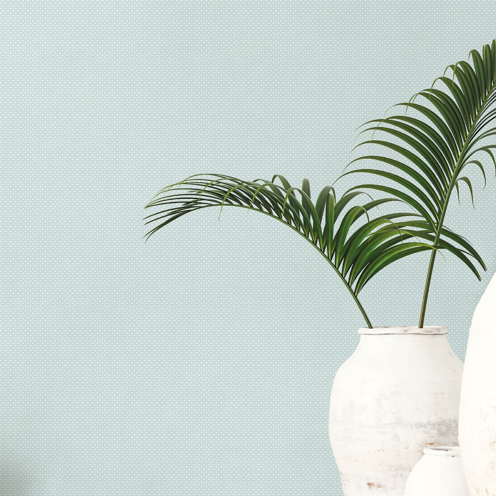 Small Prints Shell Top Wallpaper - Teal - Galerie - G56688Wallpaper199