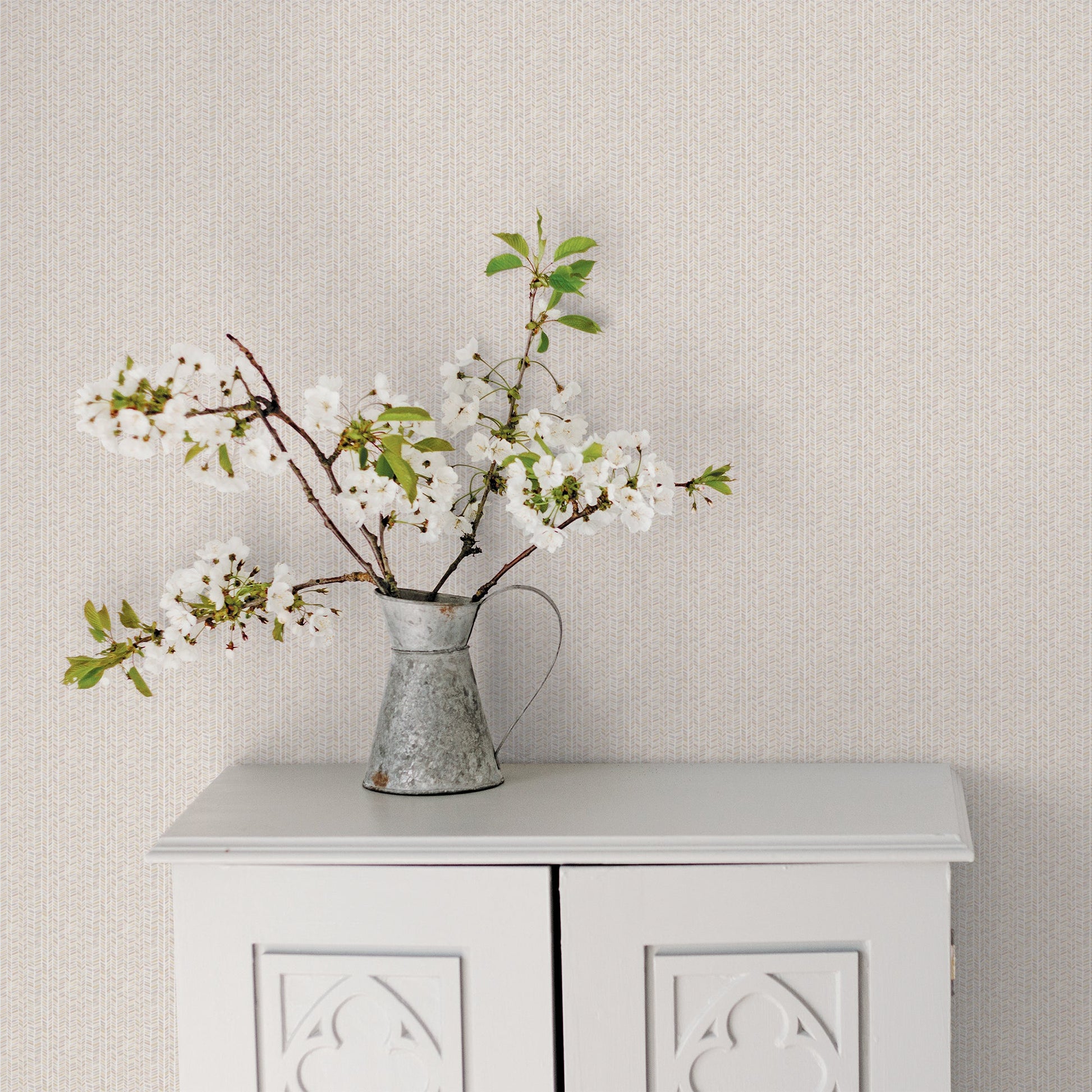 Small Prints Stained Glass Stripe Wallpaper - Taupe / Beige - Galerie - G56694Wallpaper199