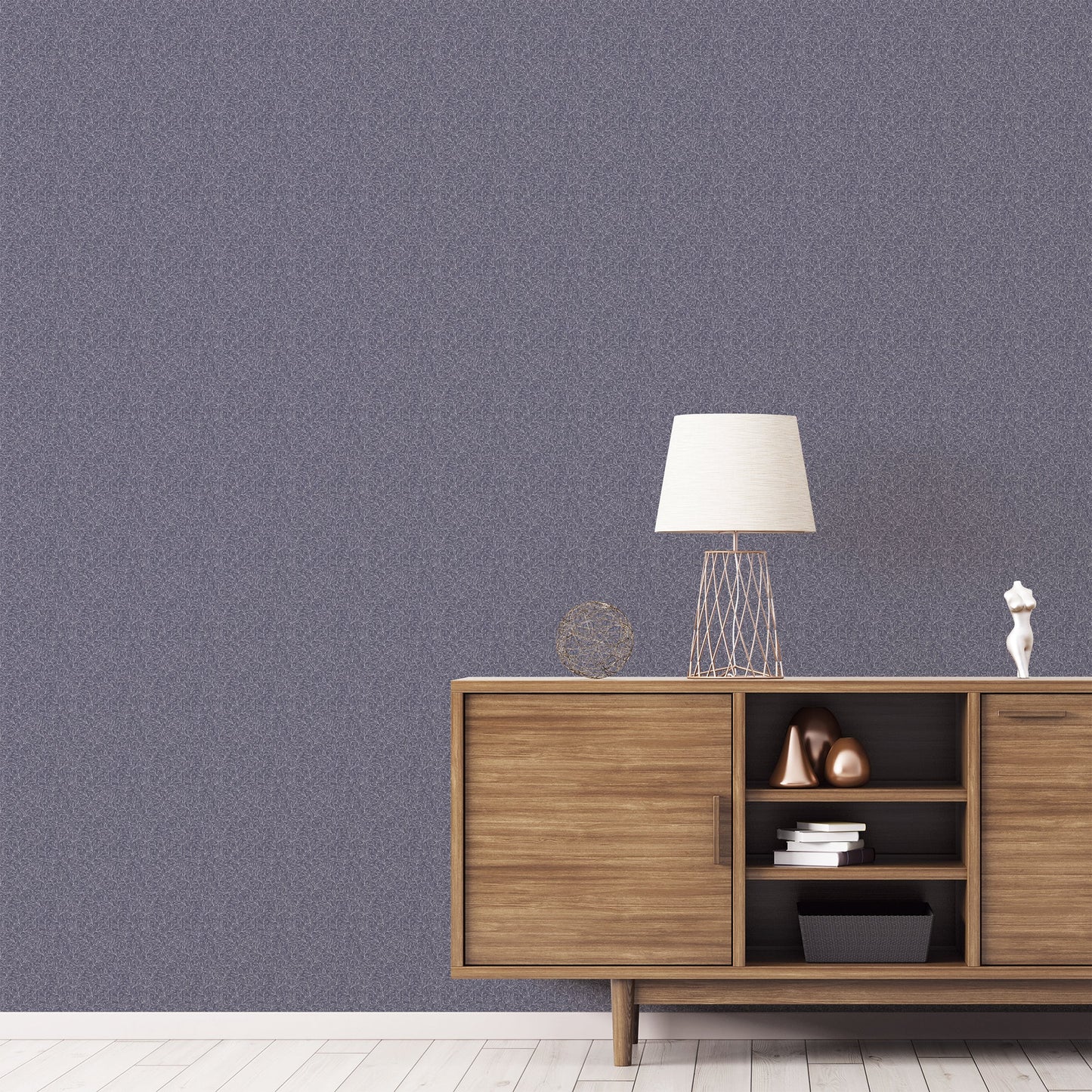 Small Prints Stencil Leaf Wallpaper - Navy / Choke - Galerie - G56697Wallpaper199