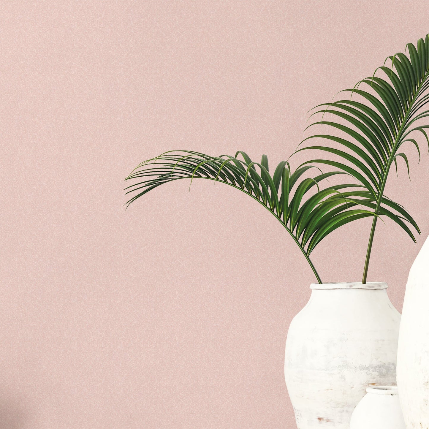 Small Prints Stencil Leaf Wallpaper - Pink - Galerie - G56698Wallpaper199