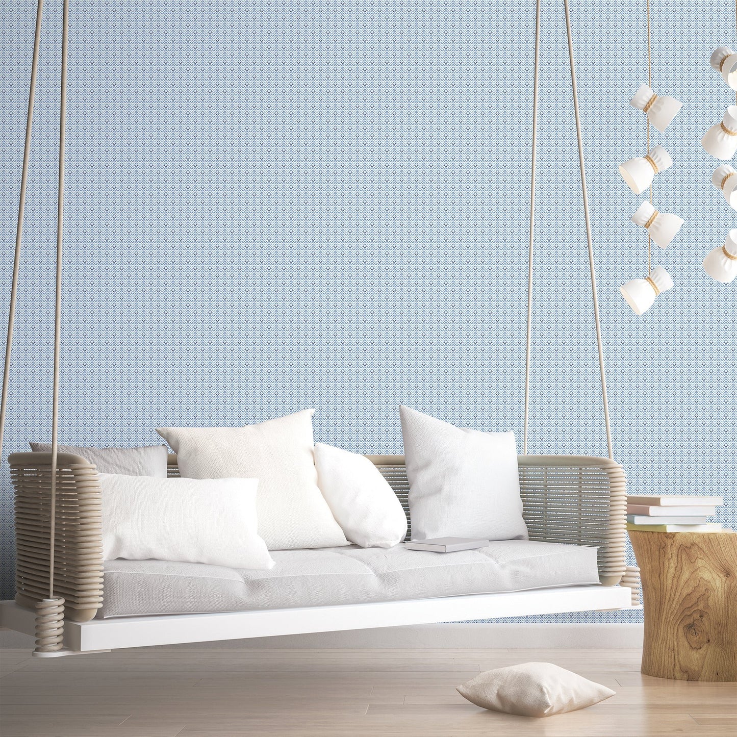 Small Prints Tulip Flip Wallpaper - Blue / Mint / Navy - Galerie - G56704Wallpaper199