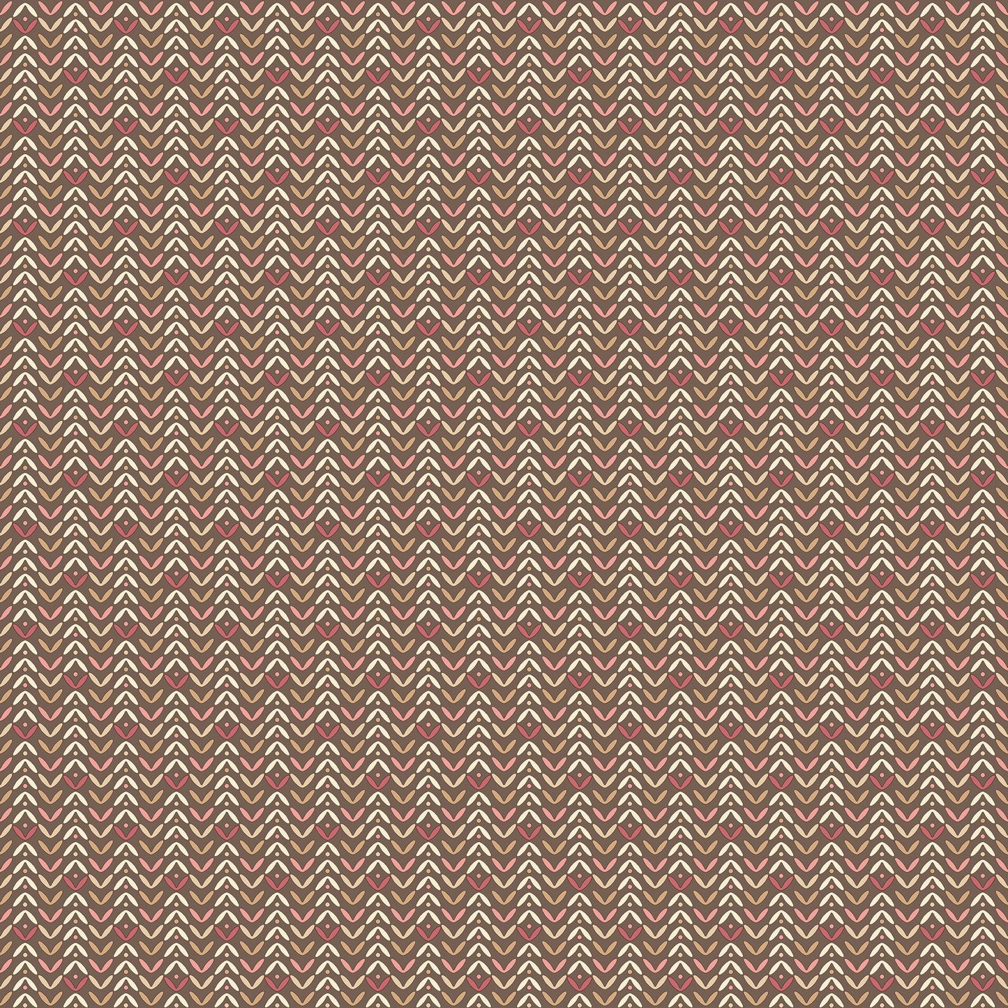 Small Prints Tulip Flip Wallpaper - Chocolate / Pink / Tan - Galerie - G56705Wallpaper199