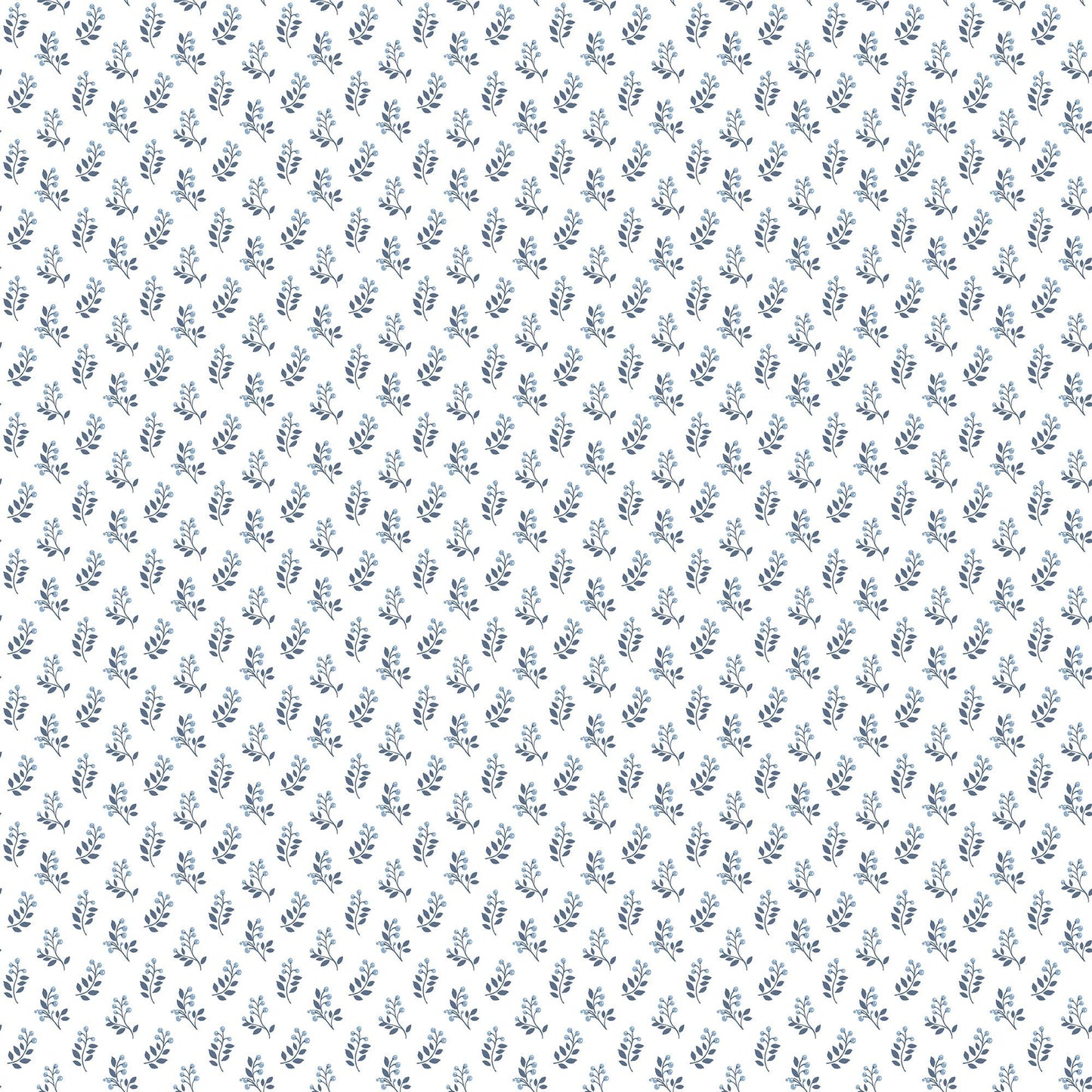 Small Prints Vintage Bud Wallpaper - Blue / Navy - Galerie - G56708Wallpaper199