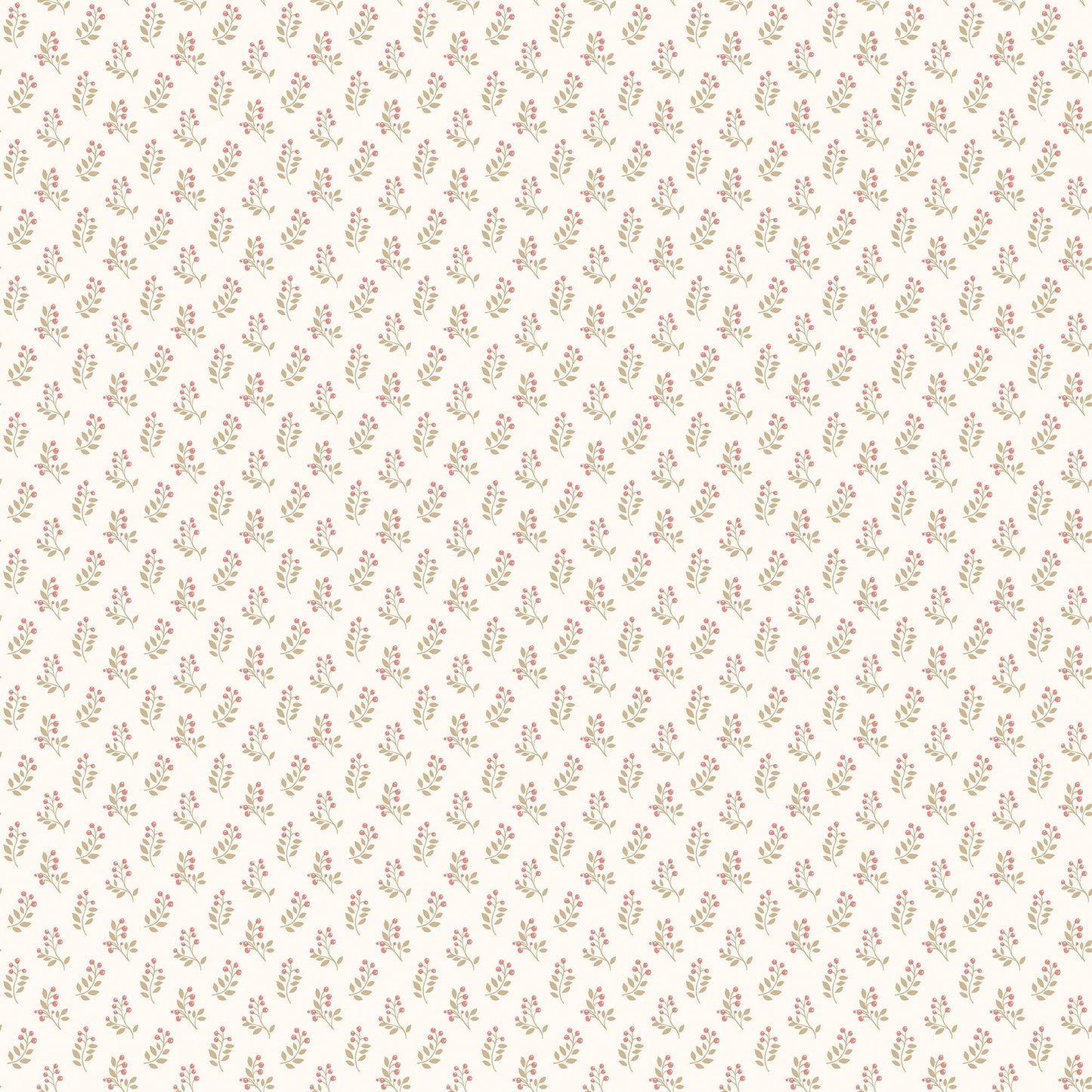 Small Prints Vintage Bud Wallpaper - Cranberry / Tan - Galerie - G56709Wallpaper199
